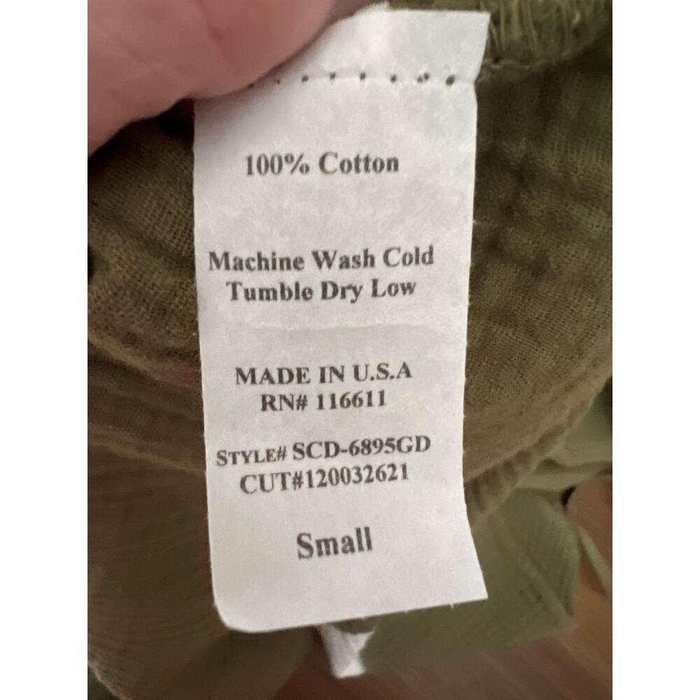 Self Contrast Olive Gauze Midi Slip Dress Cotton NWT Small - Picture 6 of 8